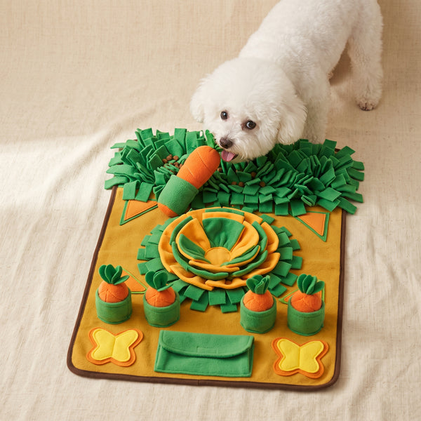 Sniff Safari™ Snuffle Mat — Nose Work Enrichment Dog Feeding Mat, Hide & Seek Kibble Game, Non-Slip Base, Machine Washable
