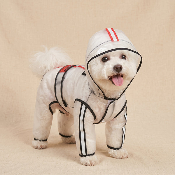 Rain Rounds™ Dog Raincoat — Lightweight Waterproof Dog Rain Jacket with Hood & Reflective Trim, Adjustable Fit, Packs Into Pocket