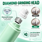 Pet Grooming Hammock & Nail Grinder Kit, 2-in-1 Dog & Cat Nail Clippers Trimmer with LED Light, Quiet Electric Grinder