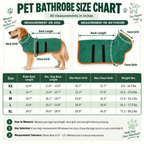 Cora's Petlife 3-in-1 Quick-Dry Pet Bathrobe & Grooming Kit - Super Absorbent Dog Drying Coat, Undercoat Rake & Hair Remover Glove