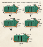 Cora's Petlife 3-in-1 Quick-Dry Pet Bathrobe & Grooming Kit - Super Absorbent Dog Drying Coat, Undercoat Rake & Hair Remover Glove