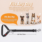 Seat belt leash 28.74 in 73 cm fits any dog