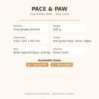 Cora's Petlife Slow Feeder Bowl - size guide