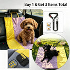 Quilted pet travel mat in car with buy 1 get 3 layout