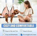 Pet Grooming Hammock & Nail Grinder Kit, 2-in-1 Dog & Cat Nail Clippers Trimmer with LED Light, Quiet Electric Grinder