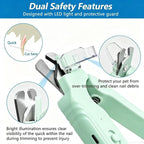 Pet Grooming Hammock & Nail Grinder Kit, 2-in-1 Dog & Cat Nail Clippers Trimmer with LED Light, Quiet Electric Grinder