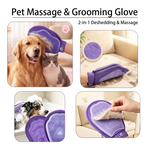 Pet massage & grooming glove four-scene use - grooming, furniture, hair removal, bathing