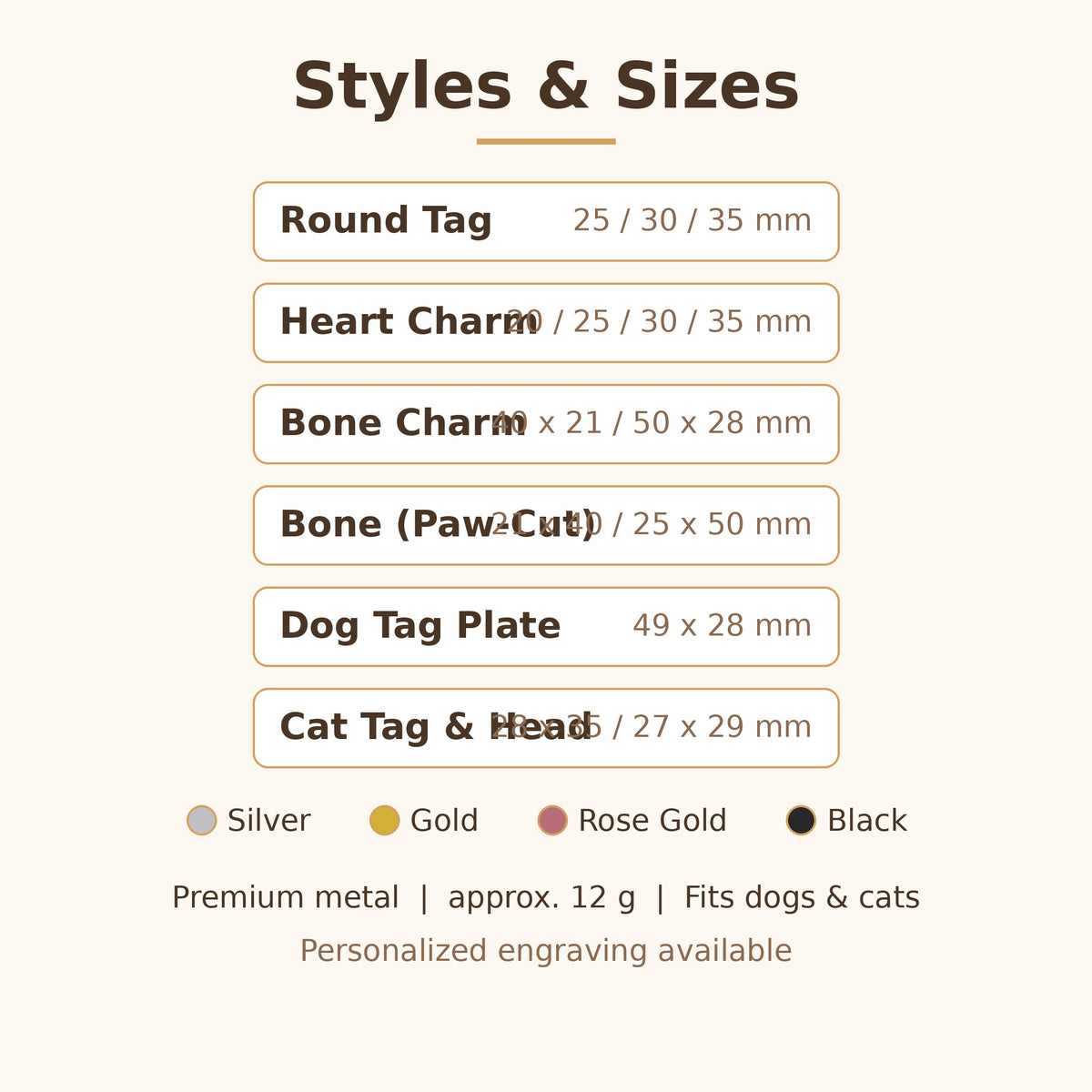 Cora's Petlife Collar Charms Set - style guide