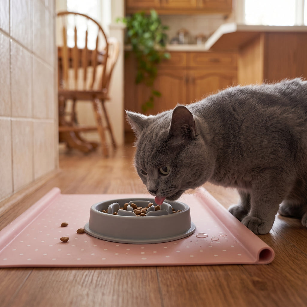 Cora's Petlife Silicone Bowl Mat - lifestyle scene