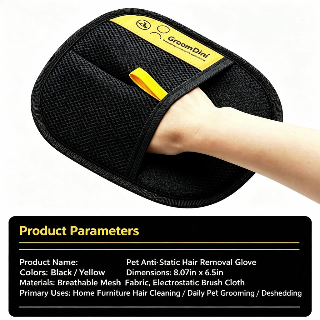 Hair remover glove product parameters 8.07 by 6.5 in
