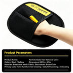 Hair remover glove product parameters 8.07 by 6.5 in