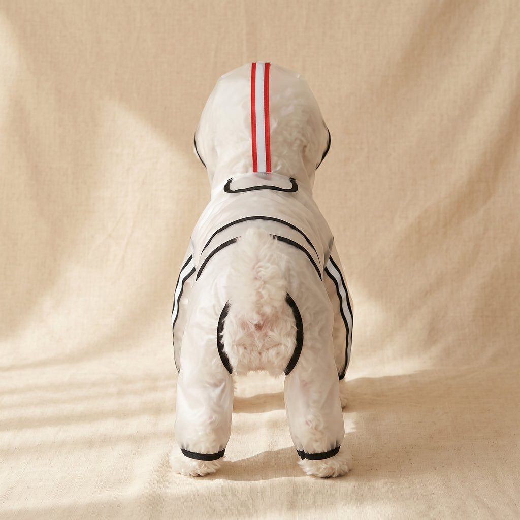 Cora's Petlife Dog Raincoat - back view